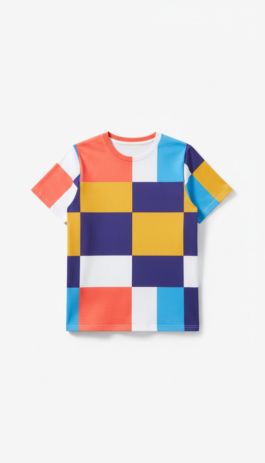 Bold Print Cotton T-Shirt