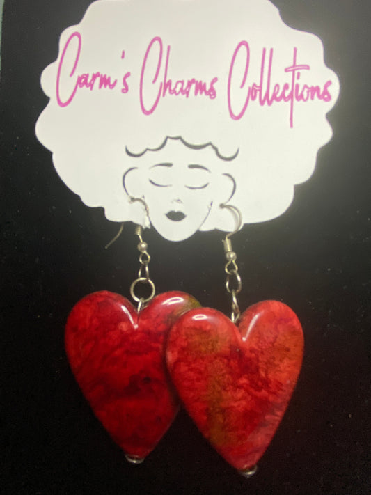 Stone Heart Earrings