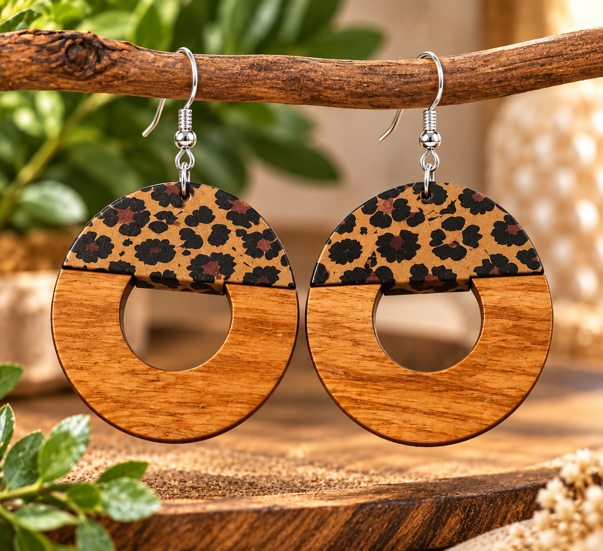 Wood You Look at Her! Wooden Earrings